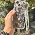قاب butterfly آینه ای با محافظ لنز رینگی و آویز چسبی (کدC1804)