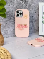 قاب Sweet عروسک شیشه ای صورتی (کدC1798)