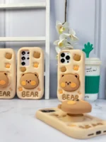 قاب Bear سیلیکونی استند شو آیفون ، سامسونگ ، شیائومی (کدC1519)