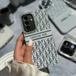 قاب White Christian Dior دور لنز نگین سامسونگ و شیائومی (کدC2076)